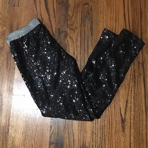 Black Sequin Leggings